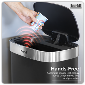 Baridi DH282 Sensor Bin 65L - Black/Stainless Steel - additional view 13