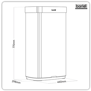 Baridi DH283 Sensor Bin 80L - Black/Stainless Steel - additional view 17