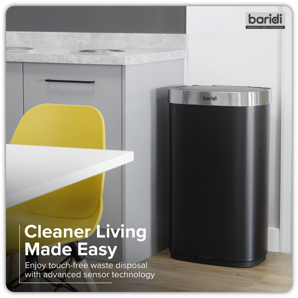 Baridi DH283 Sensor Bin 80L - Black/Stainless Steel - additional view 14