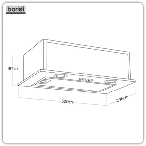 Baridi DH285 Cooker Hood with 5 Layer Filter 52cm - Black - additional view 7