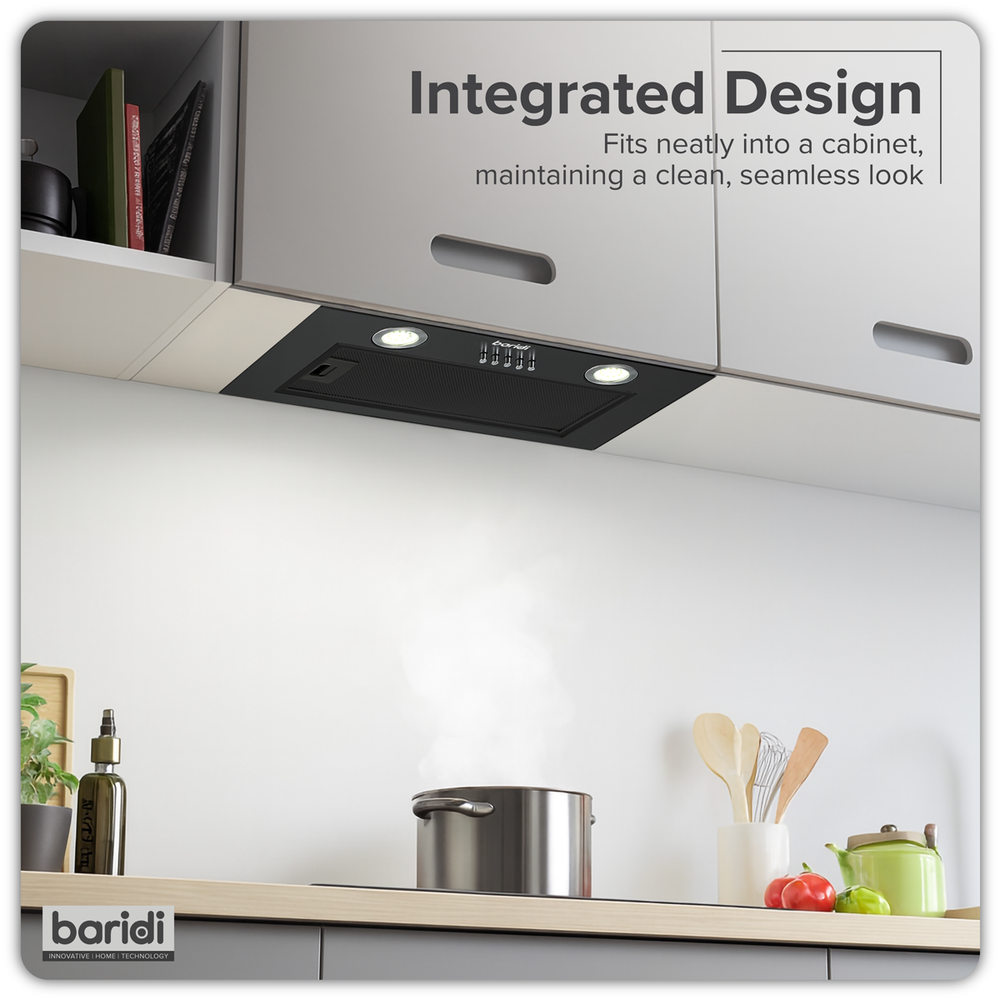 Baridi DH285 Cooker Hood with 5 Layer Filter 52cm - Black - additional view 11