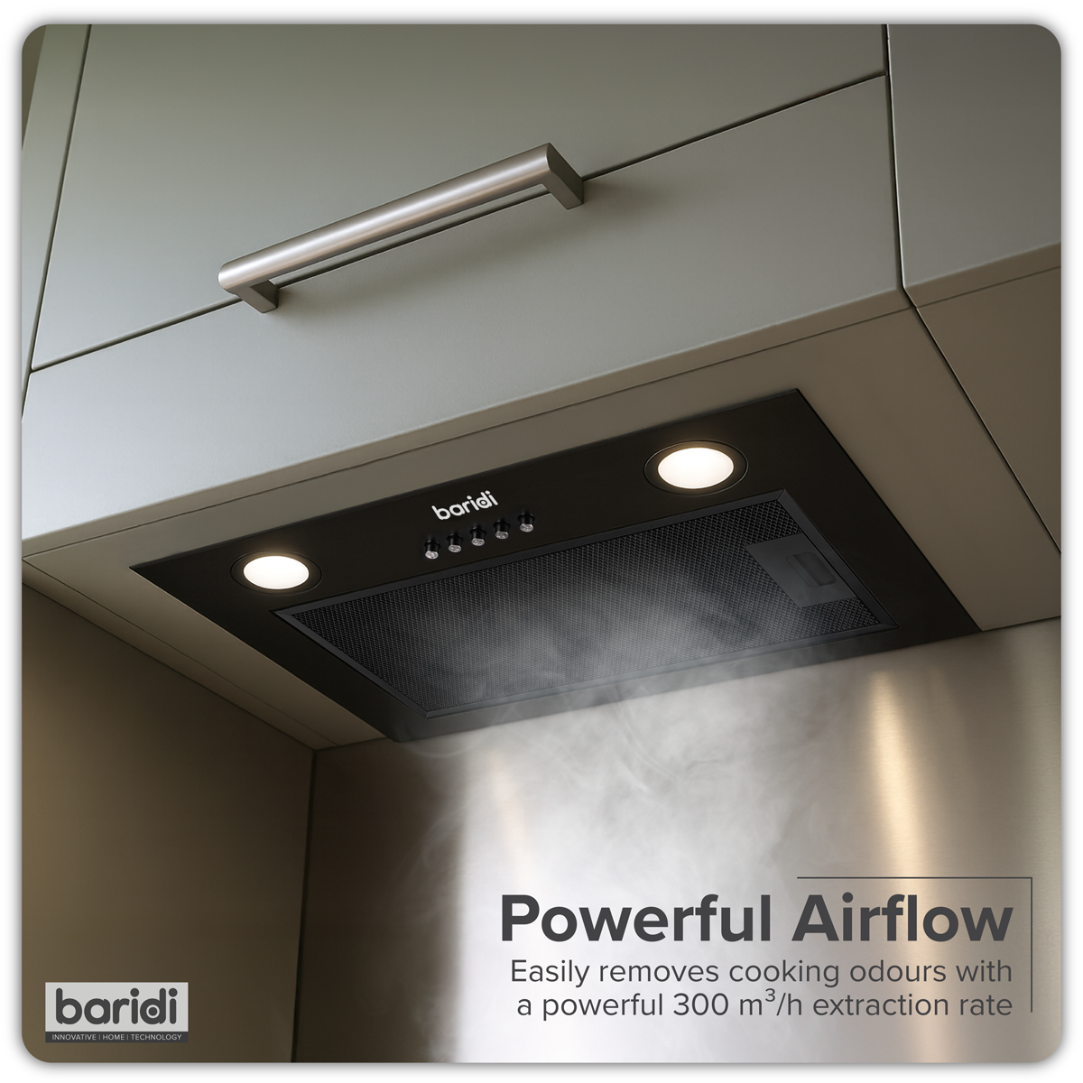 Baridi DH285 Cooker Hood with 5 Layer Filter 52cm - Black - additional view 10