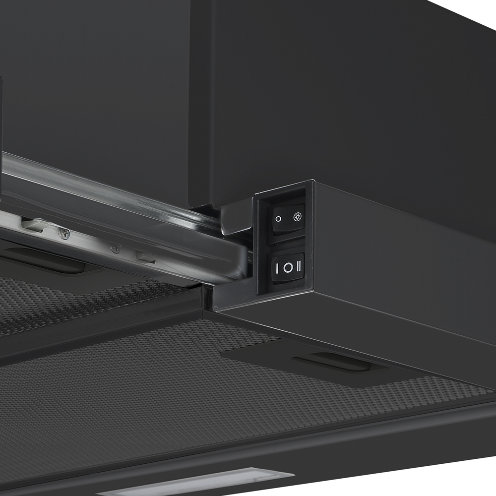 Baridi DH287 Telescopic Cooker Hood with Aluminium Filters 60cm - Black - additional view 6