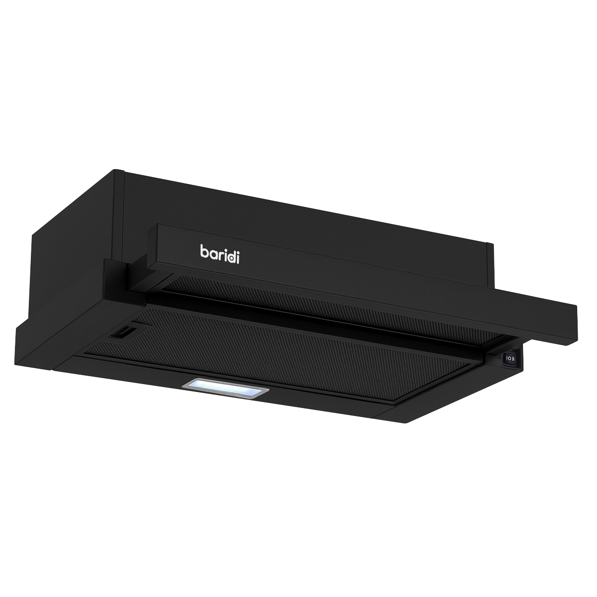 Baridi DH287 Telescopic Cooker Hood with Aluminium Filters 60cm - Black