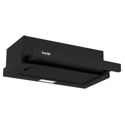 Baridi DH287 Telescopic Cooker Hood with Aluminium Filters 60cm - Black