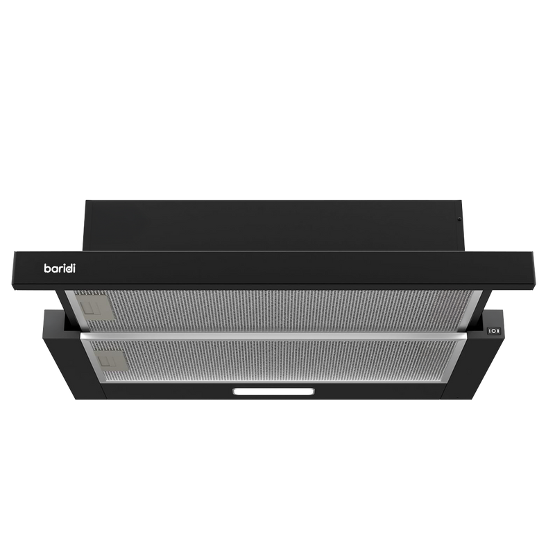 Baridi DH287 Telescopic Cooker Hood with Aluminium Filters 60cm - Black - additional view 3