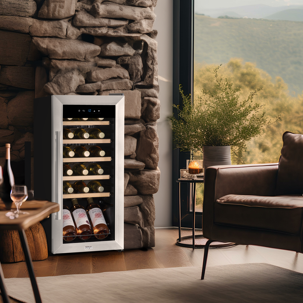 Baridi DH29 18 Bottle Wine Fridge with Digital Touch Screen Controls & LED Light - Stainless Steel - additional view 2