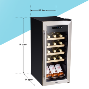 Baridi DH29 18 Bottle Wine Fridge with Digital Touch Screen Controls & LED Light - Stainless Steel - additional view 12