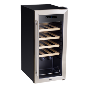 Baridi DH29 18 Bottle Wine Fridge with Digital Touch Screen Controls & LED Light - Stainless Steel