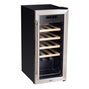 Baridi DH29 18 Bottle Wine Fridge with Digital Touch Screen Controls & LED Light - Stainless Steel