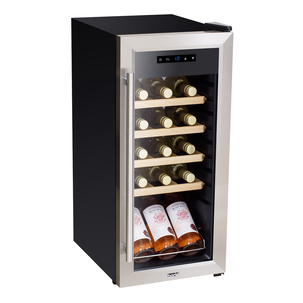 Baridi DH29 18 Bottle Wine Fridge with Digital Touch Screen Controls & LED Light - Stainless Steel - additional view 3