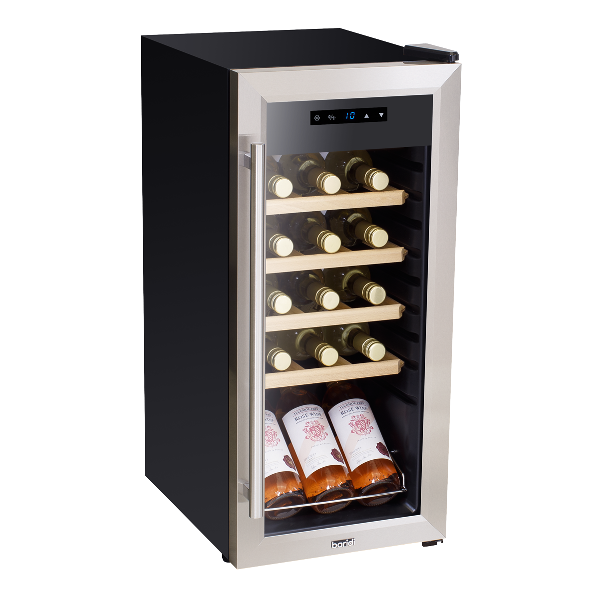 Baridi DH29 18 Bottle Wine Fridge with Digital Touch Screen Controls & LED Light - Stainless Steel - additional view 3