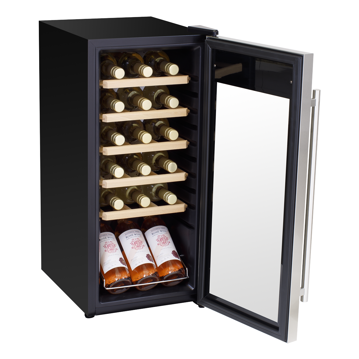 Baridi DH29 18 Bottle Wine Fridge with Digital Touch Screen Controls & LED Light - Stainless Steel - additional view 6