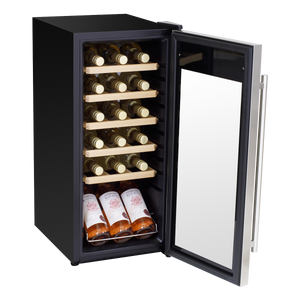 Baridi DH29 18 Bottle Wine Fridge with Digital Touch Screen Controls & LED Light - Stainless Steel - additional view 6
