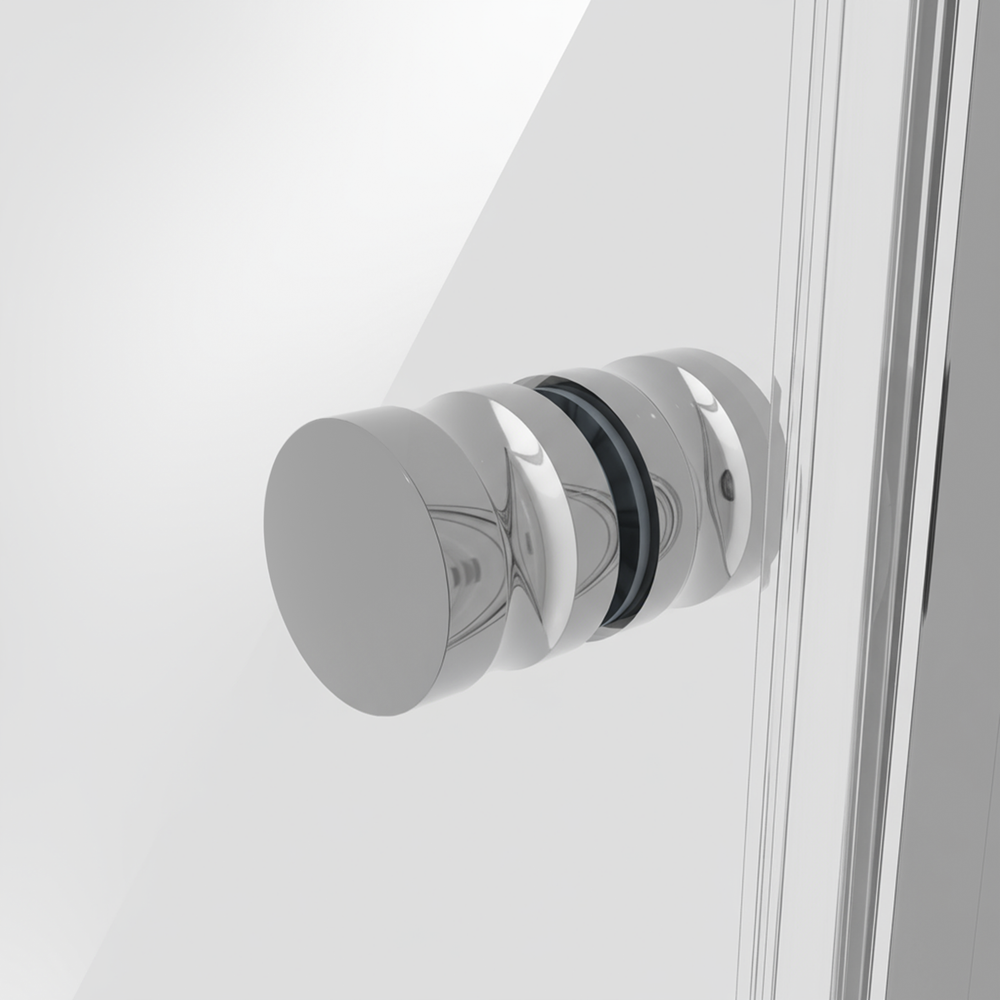 Baridi DH292 Sliding Shower Door 1000 x 1850mm, 6mm Tempered Glass, Reversible - Chrome - additional view 5