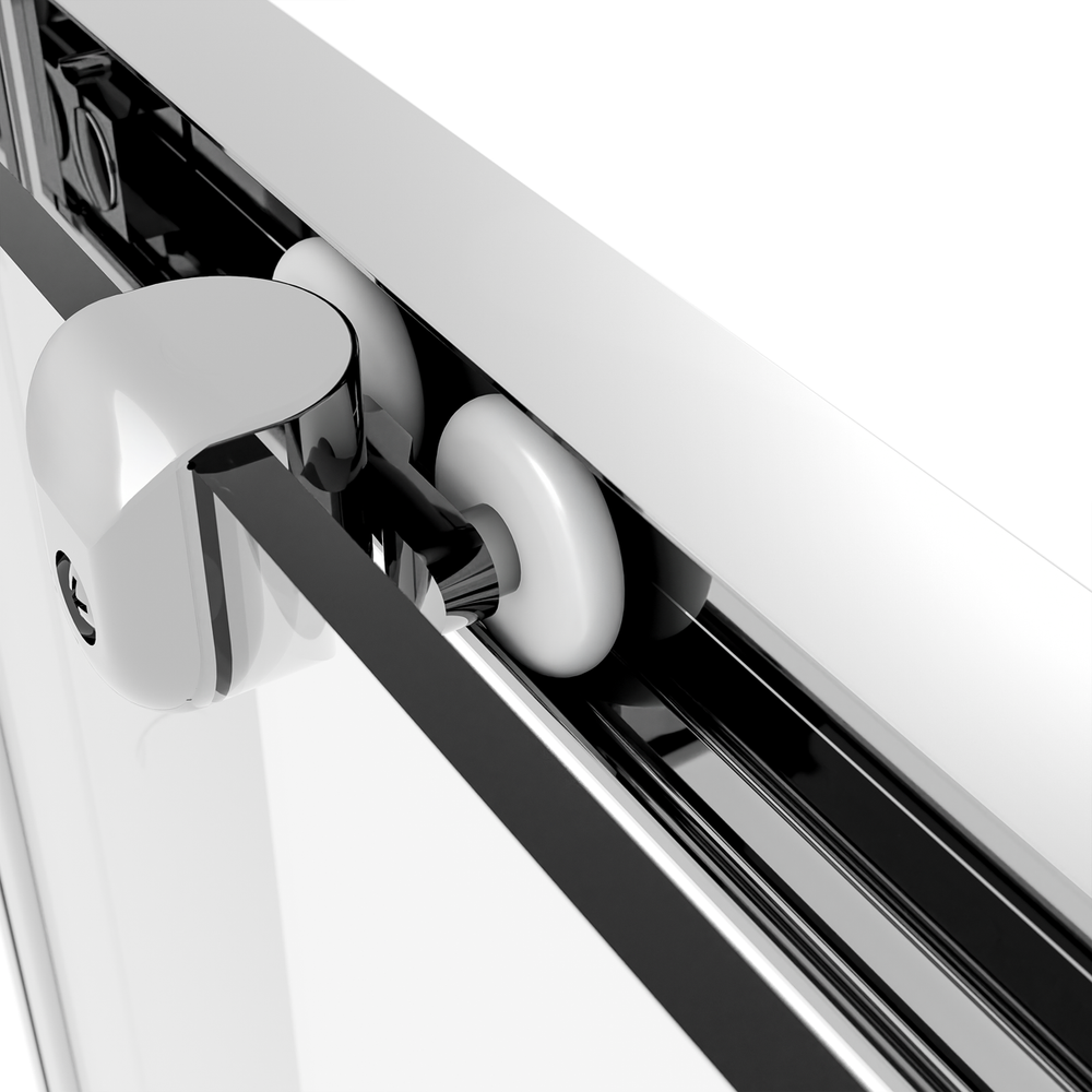 Baridi DH292 Sliding Shower Door 1000 x 1850mm, 6mm Tempered Glass, Reversible - Chrome - additional view 7