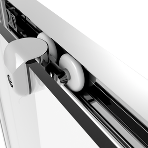 Baridi DH292 Sliding Shower Door 1000 x 1850mm, 6mm Tempered Glass, Reversible - Chrome - additional view 7