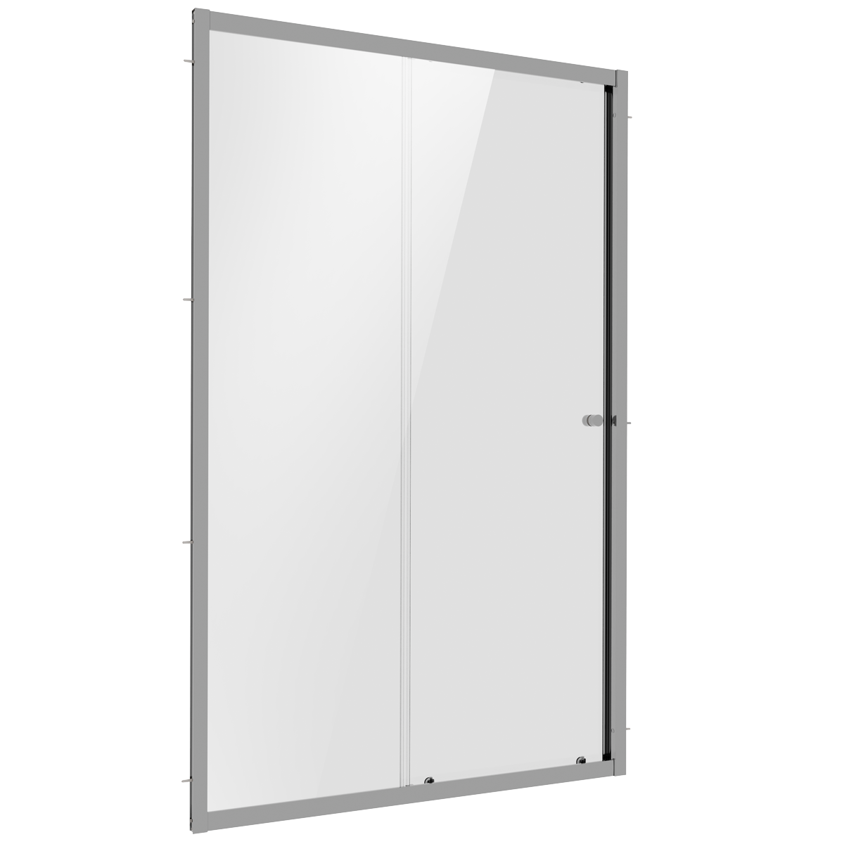 Baridi DH292 Sliding Shower Door 1000 x 1850mm, 6mm Tempered Glass, Reversible - Chrome