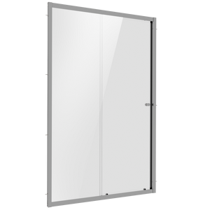 Baridi DH292 Sliding Shower Door 1000 x 1850mm, 6mm Tempered Glass, Reversible - Chrome