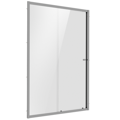 Baridi DH292 Sliding Shower Door 1000 x 1850mm, 6mm Tempered Glass, Reversible - Chrome