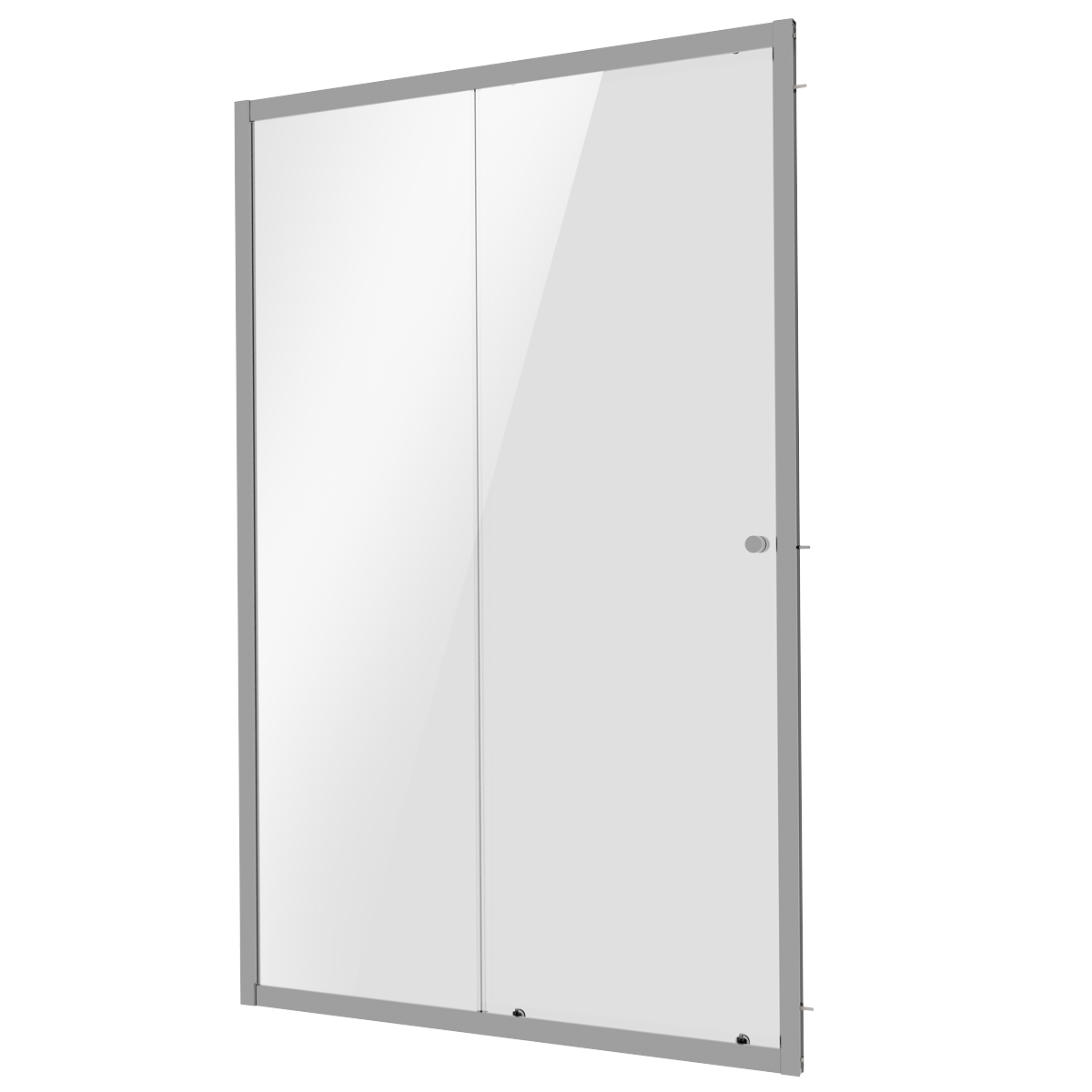 Baridi DH292 Sliding Shower Door 1000 x 1850mm, 6mm Tempered Glass, Reversible - Chrome - additional view 2