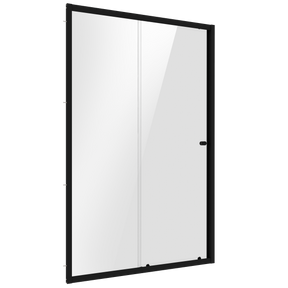Baridi DH293 Sliding Shower Door 1000 x 1850mm, 6mm Tempered Glass, Reversible - Black