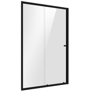 Baridi DH293 Sliding Shower Door 1000 x 1850mm, 6mm Tempered Glass, Reversible - Black