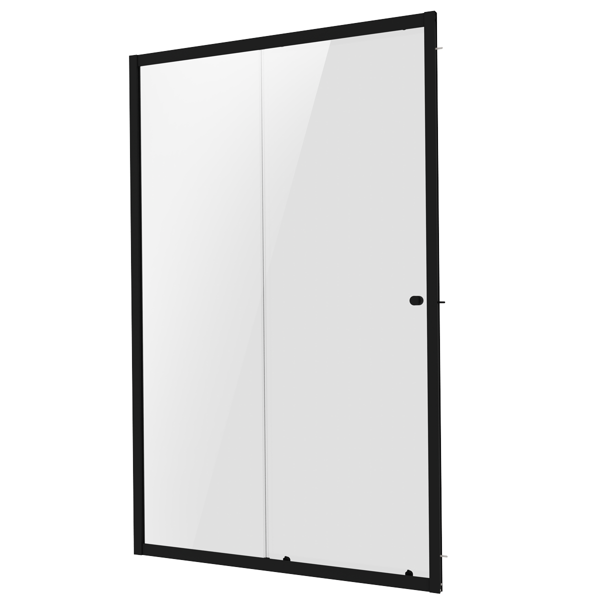 Baridi DH293 Sliding Shower Door 1000 x 1850mm, 6mm Tempered Glass, Reversible - Black - additional view 9