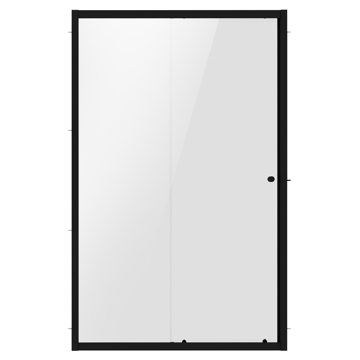 Baridi DH293 Sliding Shower Door 1000 x 1850mm, 6mm Tempered Glass, Reversible - Black - additional view 10