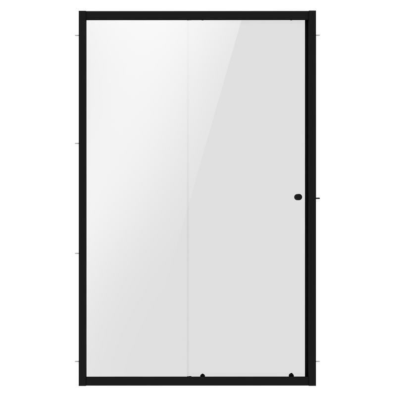 Baridi DH293 Sliding Shower Door 1000 x 1850mm, 6mm Tempered Glass, Reversible - Black - additional view 10