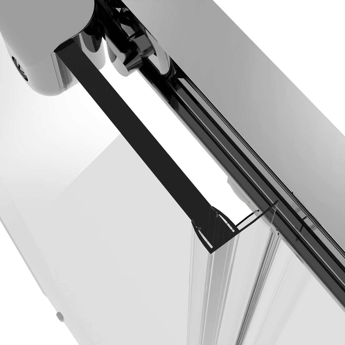Baridi DH294 Sliding Shower Door 1200 x 1850mm, 6mm Tempered Glass, Reversible - Chrome - additional view 11