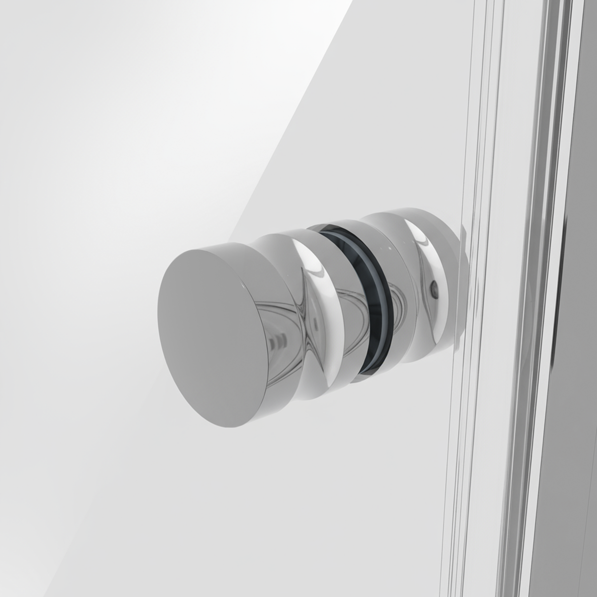 Baridi DH295 Sliding Shower Door 1200 x 1850mm, 6mm Tempered Glass, Reversible - Black - additional view 10