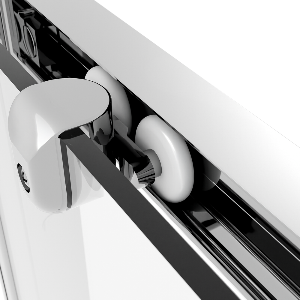 Baridi DH294 Sliding Shower Door 1200 x 1850mm, 6mm Tempered Glass, Reversible - Chrome - additional view 9
