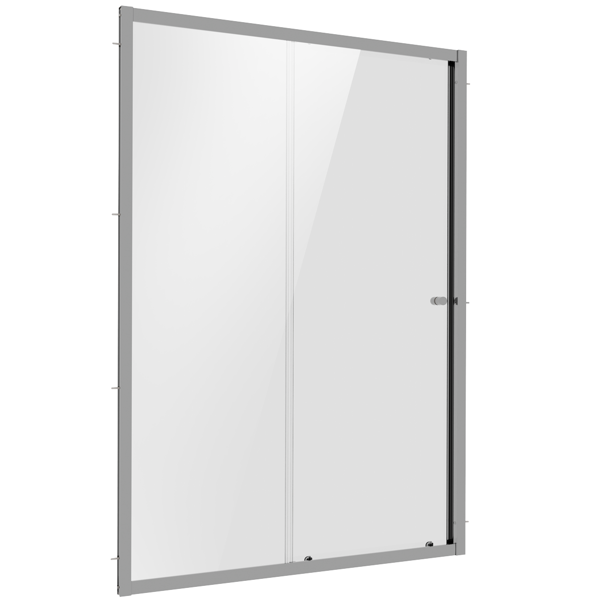 Baridi DH294 Sliding Shower Door 1200 x 1850mm, 6mm Tempered Glass, Reversible - Chrome