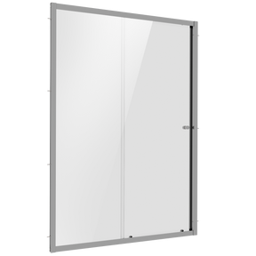 Baridi DH294 Sliding Shower Door 1200 x 1850mm, 6mm Tempered Glass, Reversible - Chrome