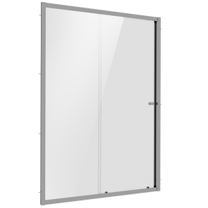Baridi DH294 Sliding Shower Door 1200 x 1850mm, 6mm Tempered Glass, Reversible - Chrome