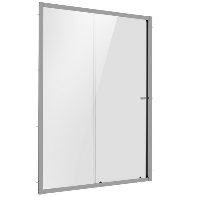 Baridi DH294 Sliding Shower Door 1200 x 1850mm, 6mm Tempered Glass, Reversible - Chrome