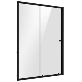 Baridi DH295 Sliding Shower Door 1200 x 1850mm, 6mm Tempered Glass, Reversible - Black