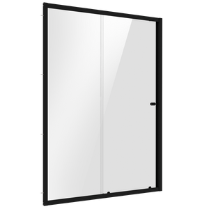 Baridi DH295 Sliding Shower Door 1200 x 1850mm, 6mm Tempered Glass, Reversible - Black