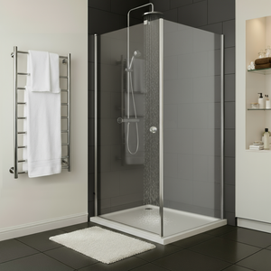 Baridi DH296 Side Panel for Sliding Shower Doors, 6mm Tempered Glass - Chrome - additional view 4