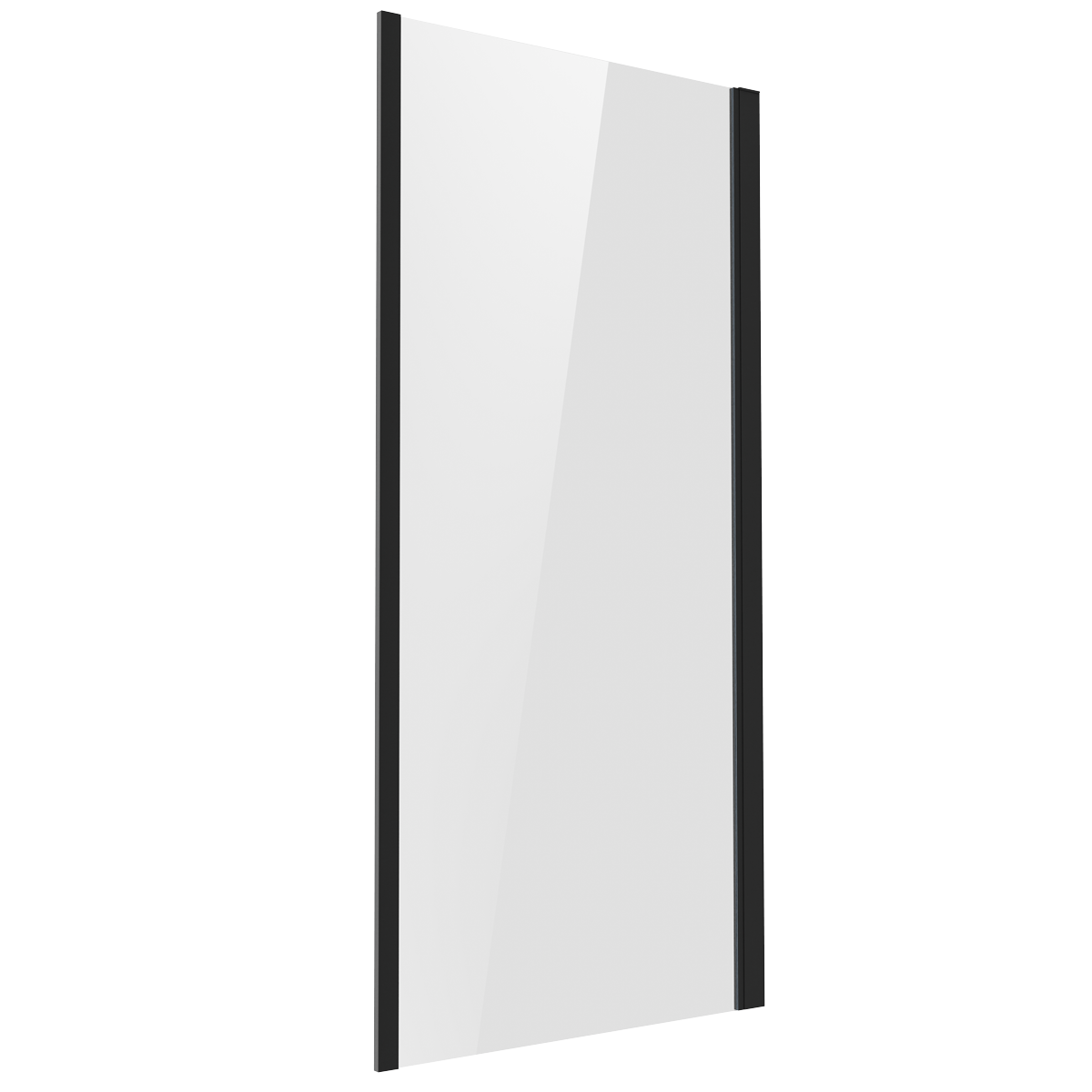 Baridi DH297 Side Panel for Sliding Shower Doors, 6mm Tempered Glass - Black