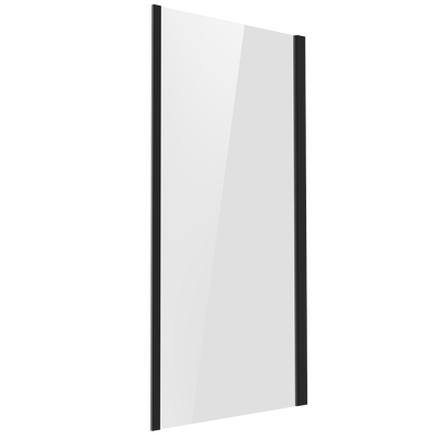 Baridi DH297 Side Panel for Sliding Shower Doors, 6mm Tempered Glass - Black