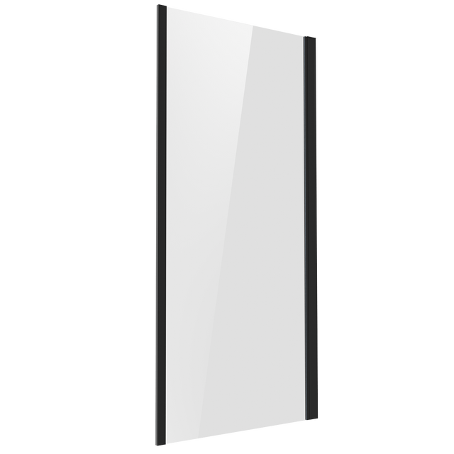 Baridi DH297 Side Panel for Sliding Shower Doors, 6mm Tempered Glass - Black