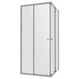 Baridi DH298 Corner Shower Entry Enclosure 800 x 800 x 1850mm with 6mm Tempered Glass - Chrome