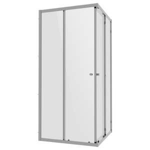 Baridi DH298 Corner Shower Entry Enclosure 800 x 800 x 1850mm with 6mm Tempered Glass - Chrome