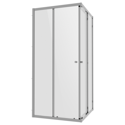 Baridi DH298 Corner Shower Entry Enclosure 800 x 800 x 1850mm with 6mm Tempered Glass - Chrome