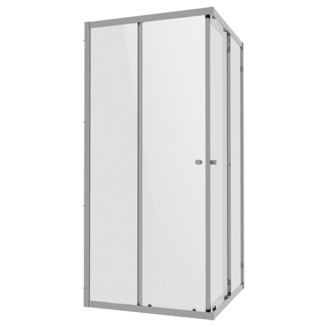 Baridi DH298 Corner Shower Entry Enclosure 800 x 800 x 1850mm with 6mm Tempered Glass - Chrome