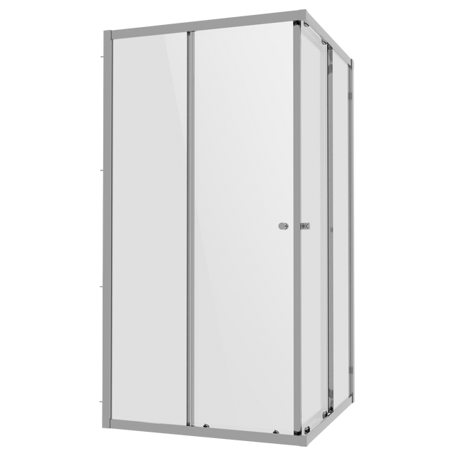 Baridi DH299 Corner Shower Entry Enclosure 900 x 900 x 1850mm with 6mm Tempered Glass - Chrome