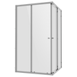 Baridi DH300 Corner Shower Entry Enclosure 1000 x 800 x 1850mm with 6mm Tempered Glass - Chrome