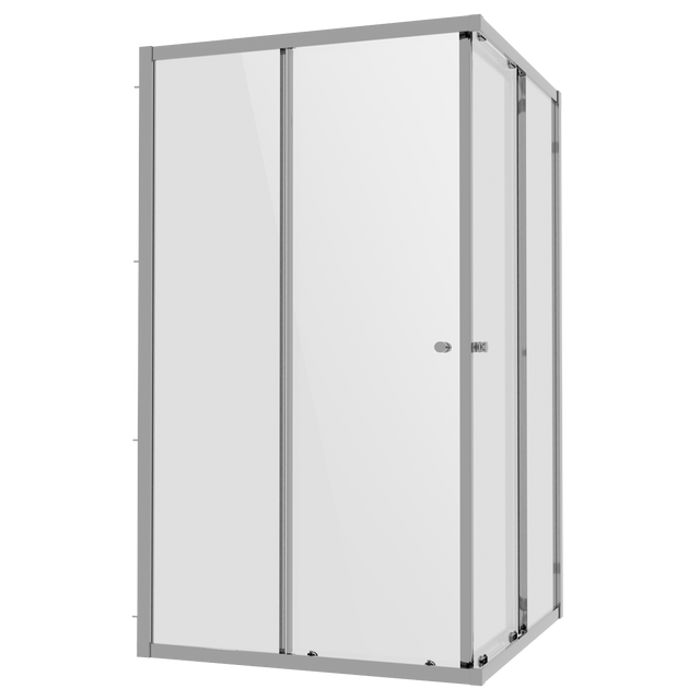 Baridi DH300 Corner Shower Entry Enclosure 1000 x 800 x 1850mm with 6mm Tempered Glass - Chrome